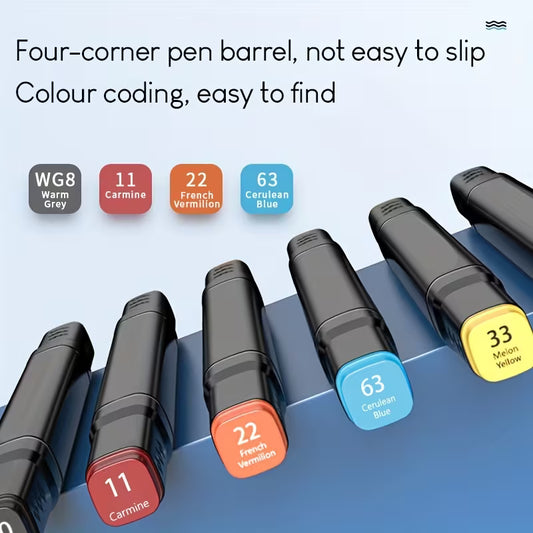 24 pcs Dual Sided Alchol Markers - Sketch Markers for Coloring Painting Sketching and Drawing