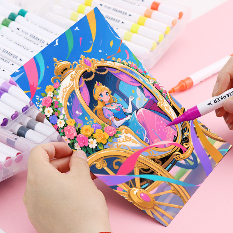 48 Colors Acrylic Paint Marker Pen Set β Paint Pens for Students, DIY Crafts, Canvas & Glass