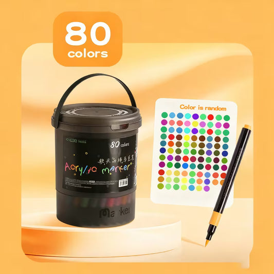80 pcs Acrylic Paint Marker Set, Drawing Markers, Art Supplies for Drawing, Painting, Marking, Coloring