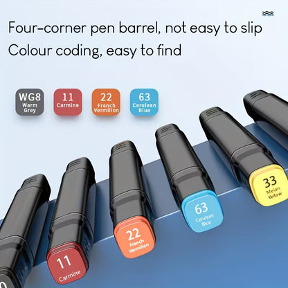 12 pcs Dual Sided Alchol Sketch Markers for Coloring Painting Sketching and Drawing