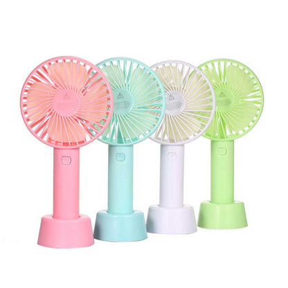 Handy cooling fan portable fan with rechargeable cell and cable