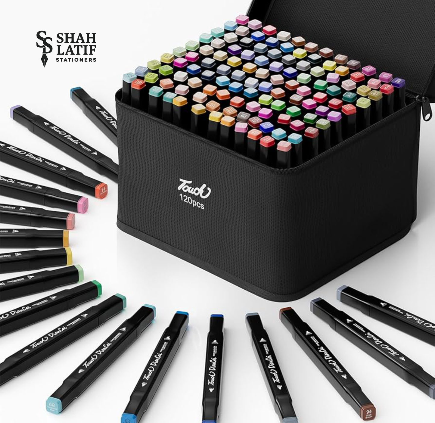 120 pcs Dual Sided Alcoholic Sketch Markers for Coloring Painting Sketching and Drawing