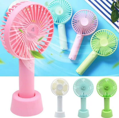 Handy cooling fan portable fan with rechargeable cell and cable