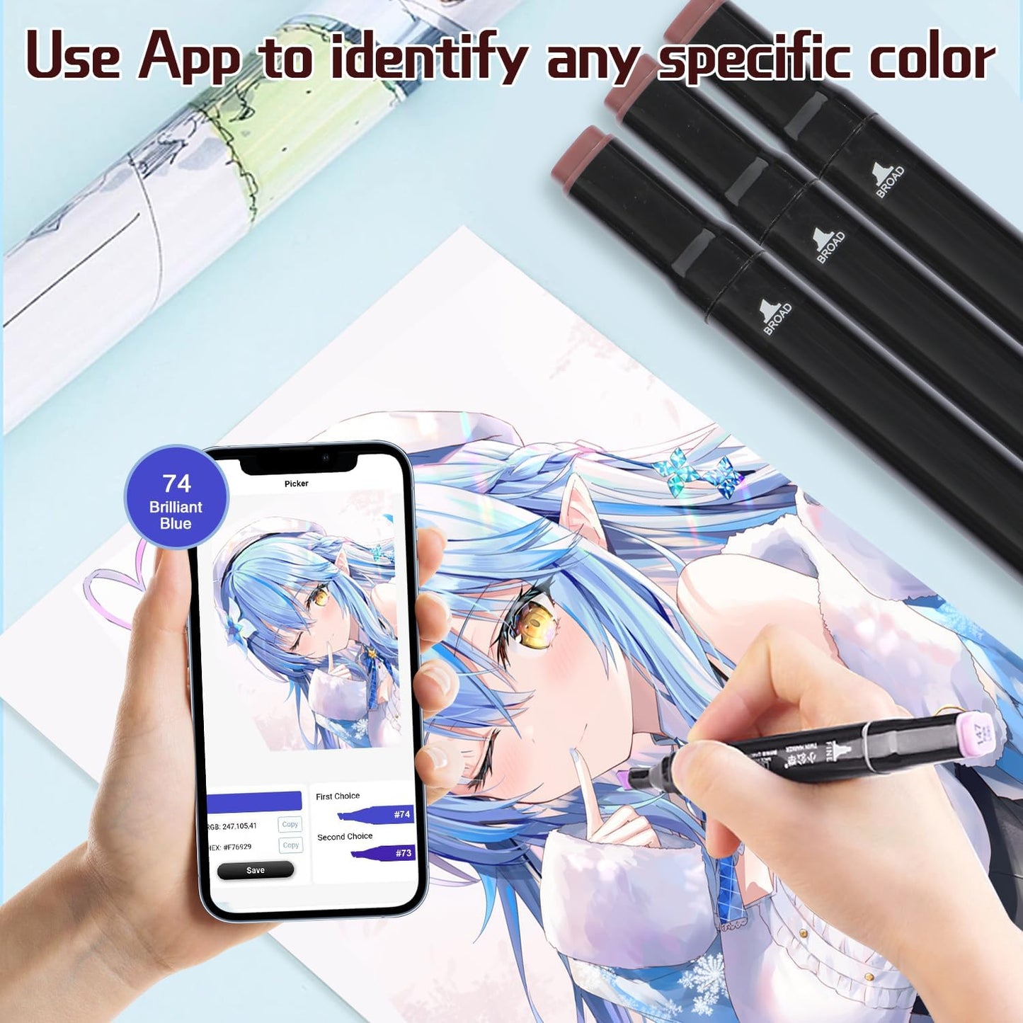 168 pcs Dual Sided Alcoholic Sketch Markers for Coloring Painting Sketching and Drawing