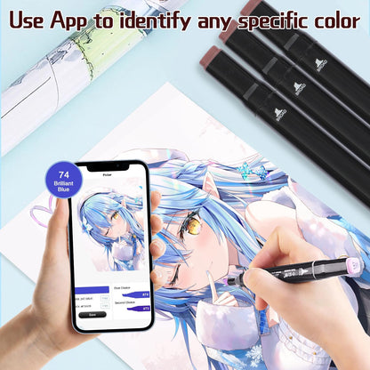 168 pcs Dual Sided Alcoholic Sketch Markers for Coloring Painting Sketching and Drawing