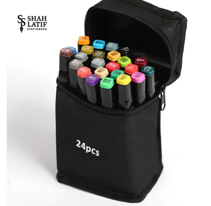 24 pcs Dual Sided Alchol Markers - Sketch Markers for Coloring Painting Sketching and Drawing
