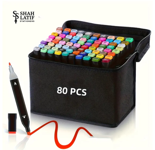 80 pcs Dual Sided Alcoholic Sketch Markers for Coloring Painting Sketching and Drawing
