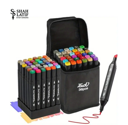 36 pcs Dual Sided Alcoholic Sketch Markers for Coloring Painting Sketching and Drawing