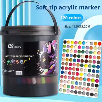 Acrylic Paint Markers Set – Fine Tip & Medium Point, Permanent & Washable Ink – Ideal for Rock, Wood, Glass, Fabric, Ceramic, Stone