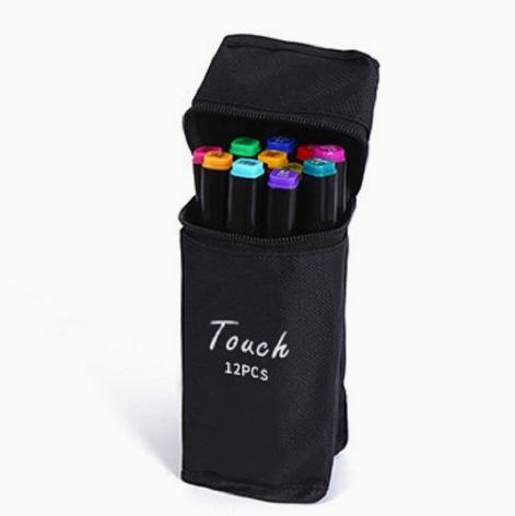 12 pcs Dual Sided Alchol Sketch Markers for Coloring Painting Sketching and Drawing