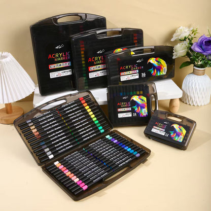 Acrylic Markers Set - Soft Brush Tip Set of 60