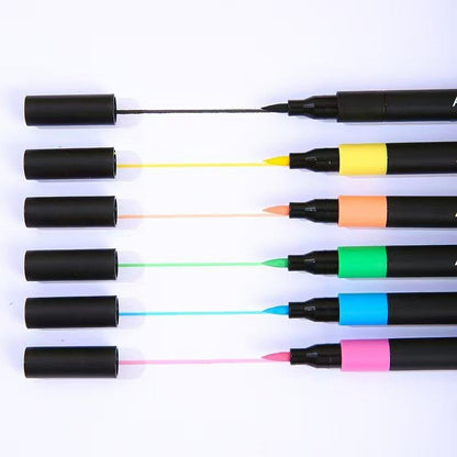 Acrylic Markers Set - Soft Brush Tip Set of 24