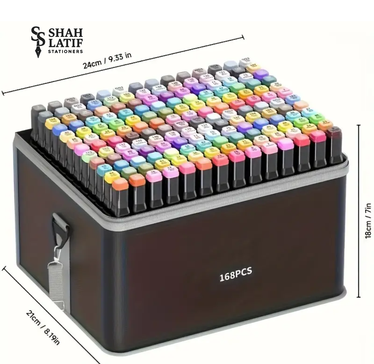 168 pcs Dual Sided Alcoholic Sketch Markers for Coloring Painting Sketching and Drawing