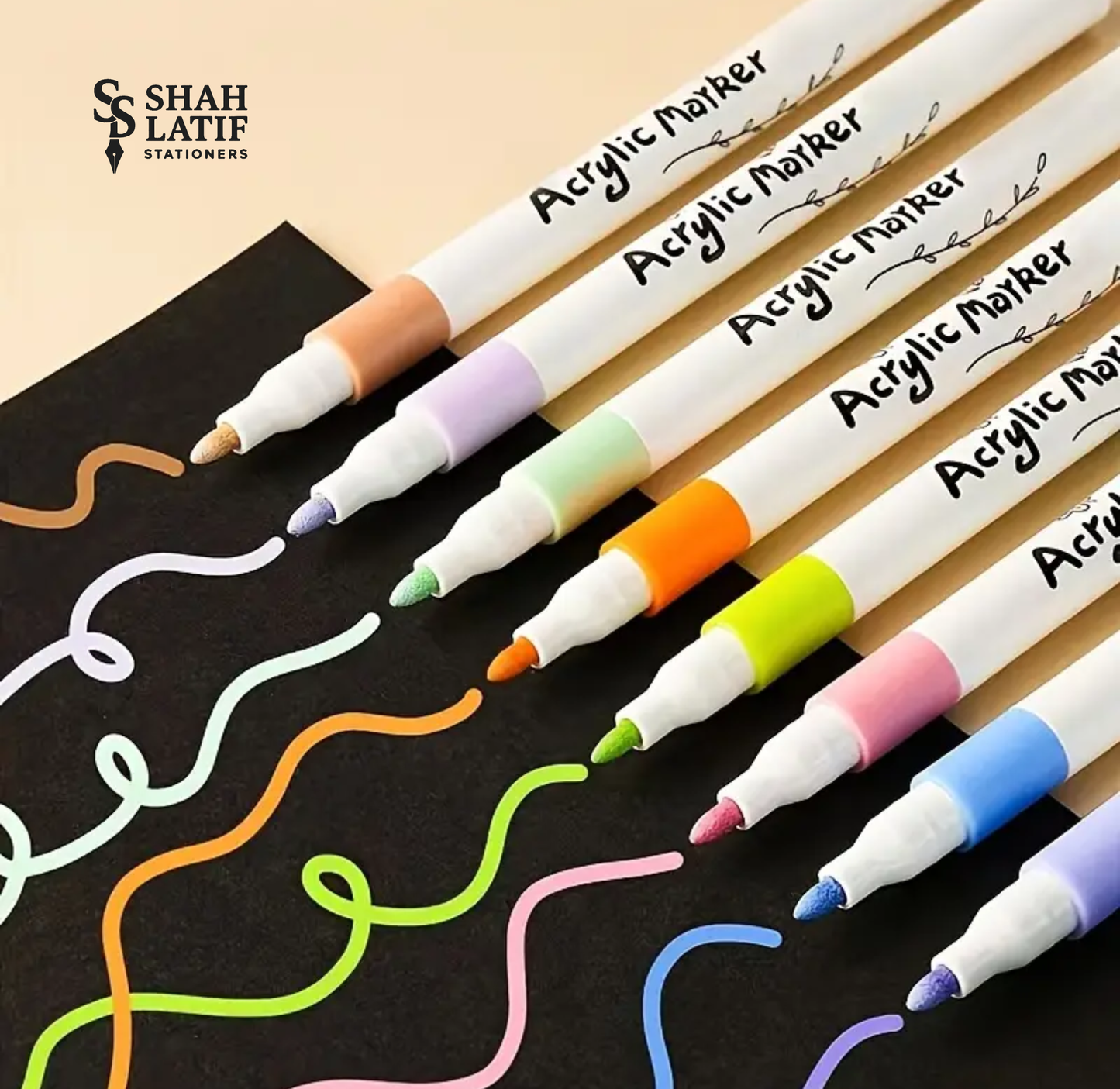 Acrylic Paint Markers Wood, Glass, Fabric, Stone Arts and Crafts, Professional Artistic Use