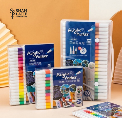 12 pcs Acrylic Paint Markers Wood, Glass, Fabric, Stone Arts and Crafts, Professional Artistic Use