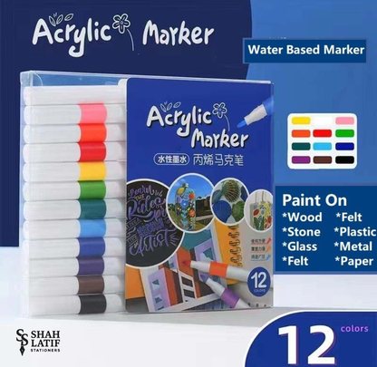 Acrylic Paint Markers Wood, Glass, Fabric, Stone Arts and Crafts, Professional Artistic Use