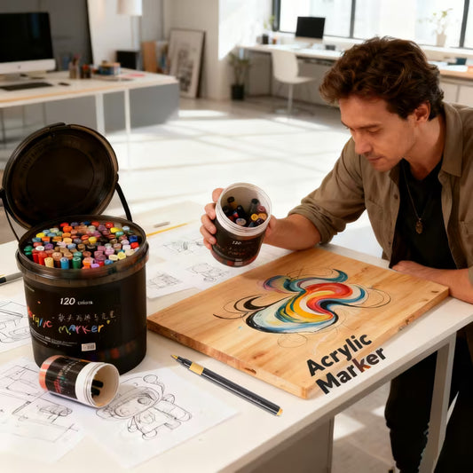 36 Acrylic Paint Marker Set, Drawing Markers, Art Supplies for Drawing, Painting, Marking, Coloring