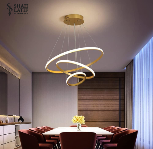 Modern Golden Ring Celling Lamp LED Ring Chandelier Three Colors Modern Ring Chandelier