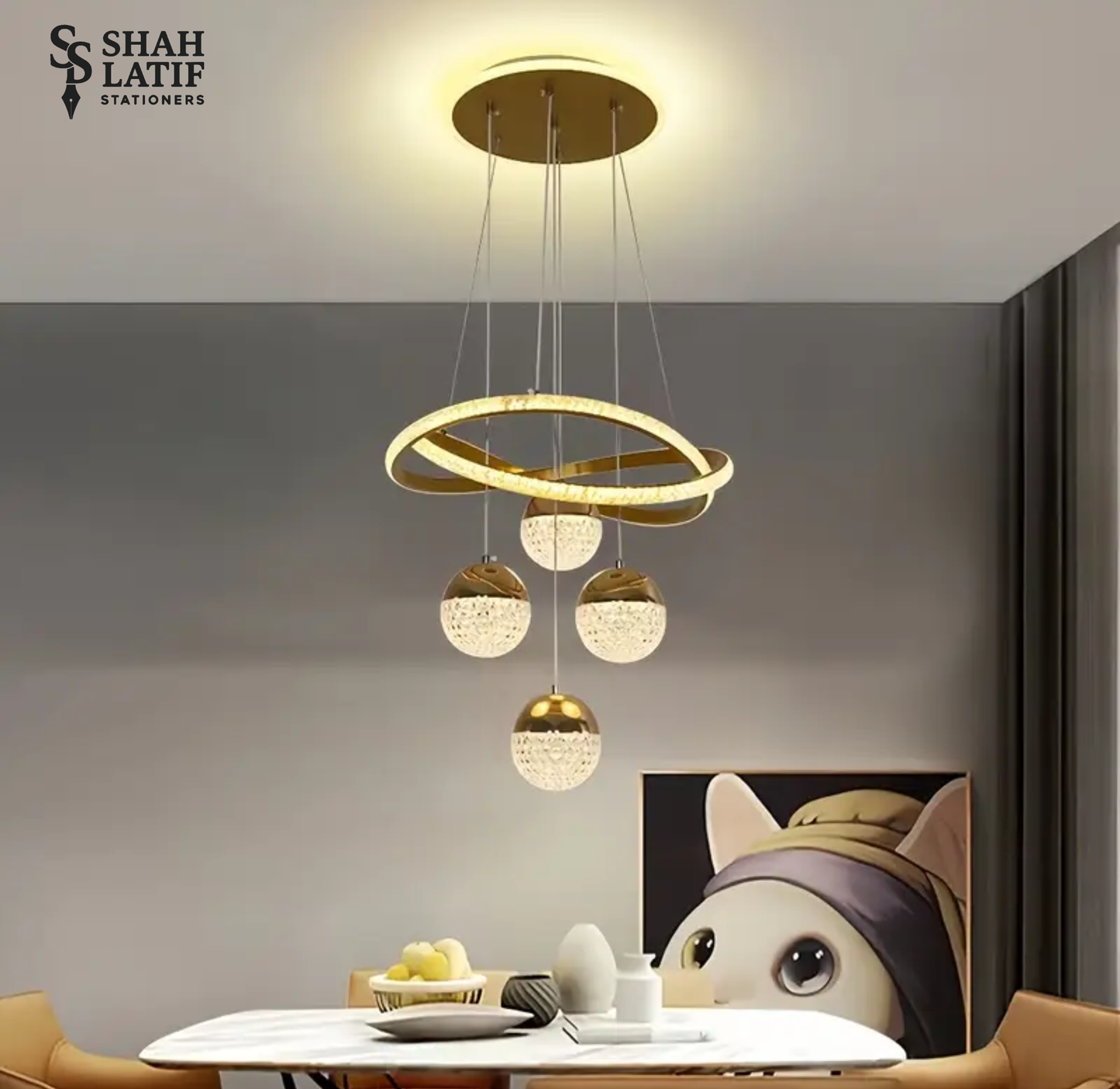Modern Celling Lamp LED Ring Chandelier Three Colors Modern Ring Chandelier