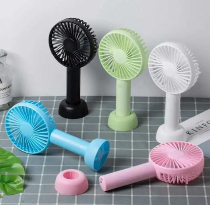 Handy cooling fan portable fan with rechargeable cell and cable